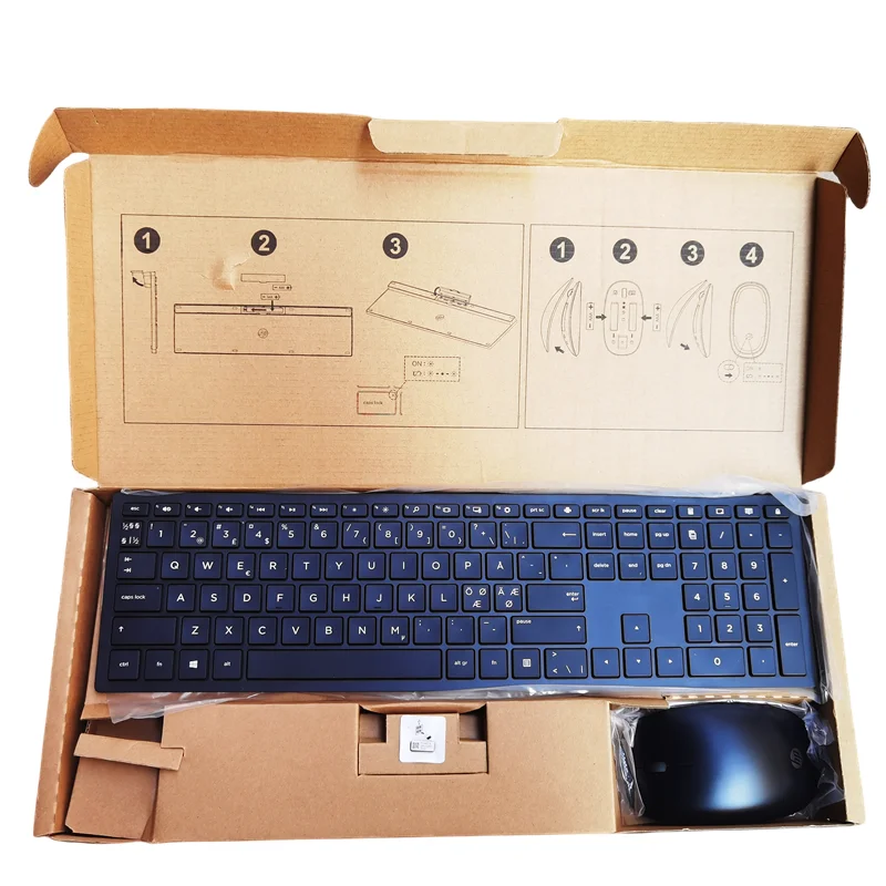 

Nordic layout wireless keyboard and mouse set for HP HSA-P003K HSA-P003M