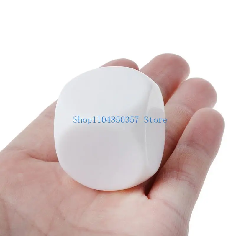 

5asd 10Pcs Acrylic Dices 6 Sided White Cubes Teaching Props Game Accessories