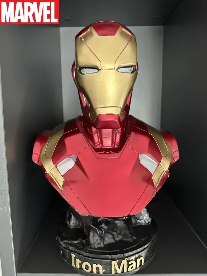 Marvel  Iron Man Peripheral Bust Sculpture Large Resin Collection Avengers Decoration Model Marvel Doll Statue Boy Toy Gift