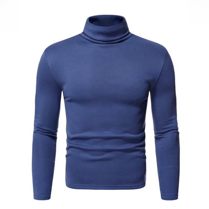 Men Turtleneck Sweater Design Long Sleeve Shirt Top