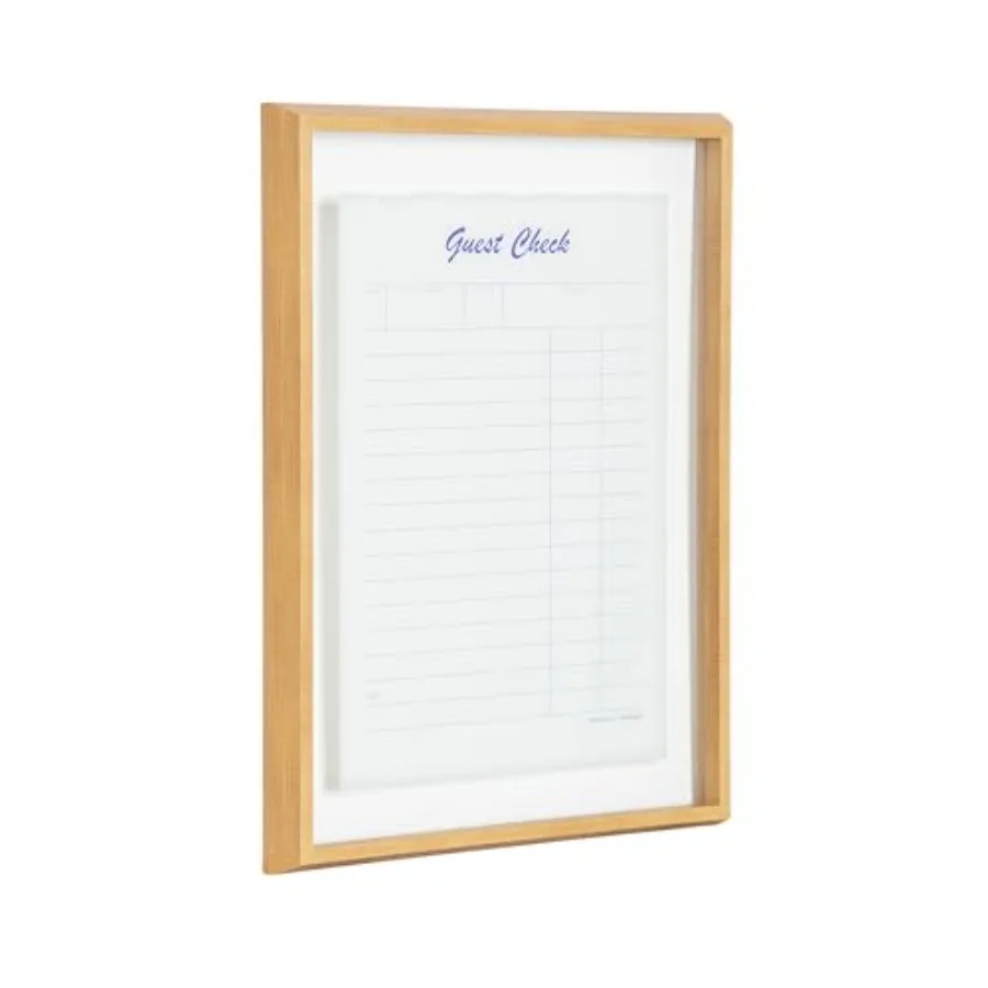 

Настенная стеклянная доска для заметок с сухим стиранием, синяя, от The Creative Bunch Studio, 18 x 24, в рамке Blake Natural Frame Modern