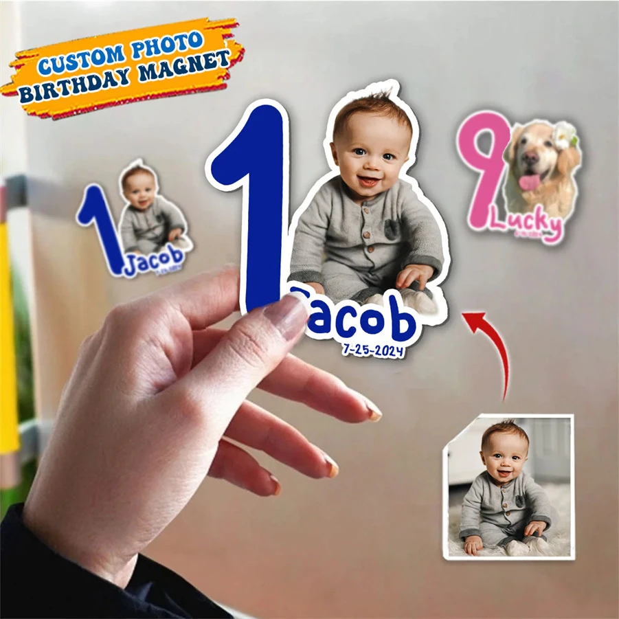 Custom Personalized Birthday Refrigerator Magnet Party Birthday Gift Anniversary Gift Christmas Gift Custom Refrigerator Magnet