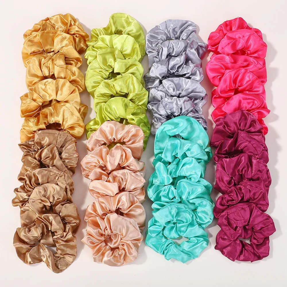 40 pezzi di colore casuale elegante fascia grande scrunchie fasce elastiche per capelli per le donne accessori per capelli porta coda di cavallo di colore casuale