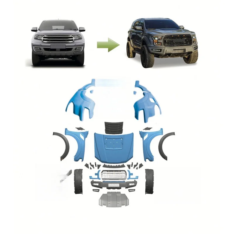 High Quality 4x4 Pickup Facelift Conversion Body Kit Upgrade To Raptor Style