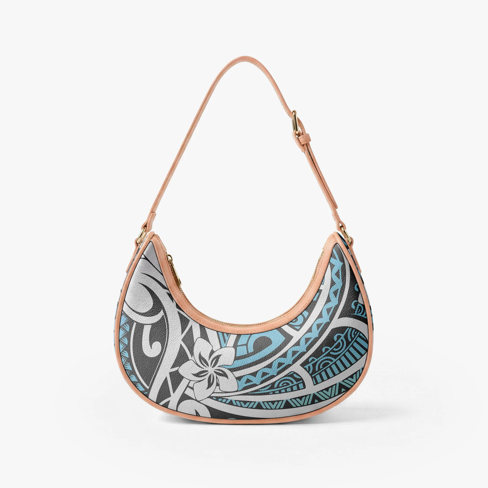 Woman's Underarm Bag Banquet Custom Handbag High-Quality PU Shoulder Bag Polynesian Style hibiscus Flower Design 2026 New - view 3
