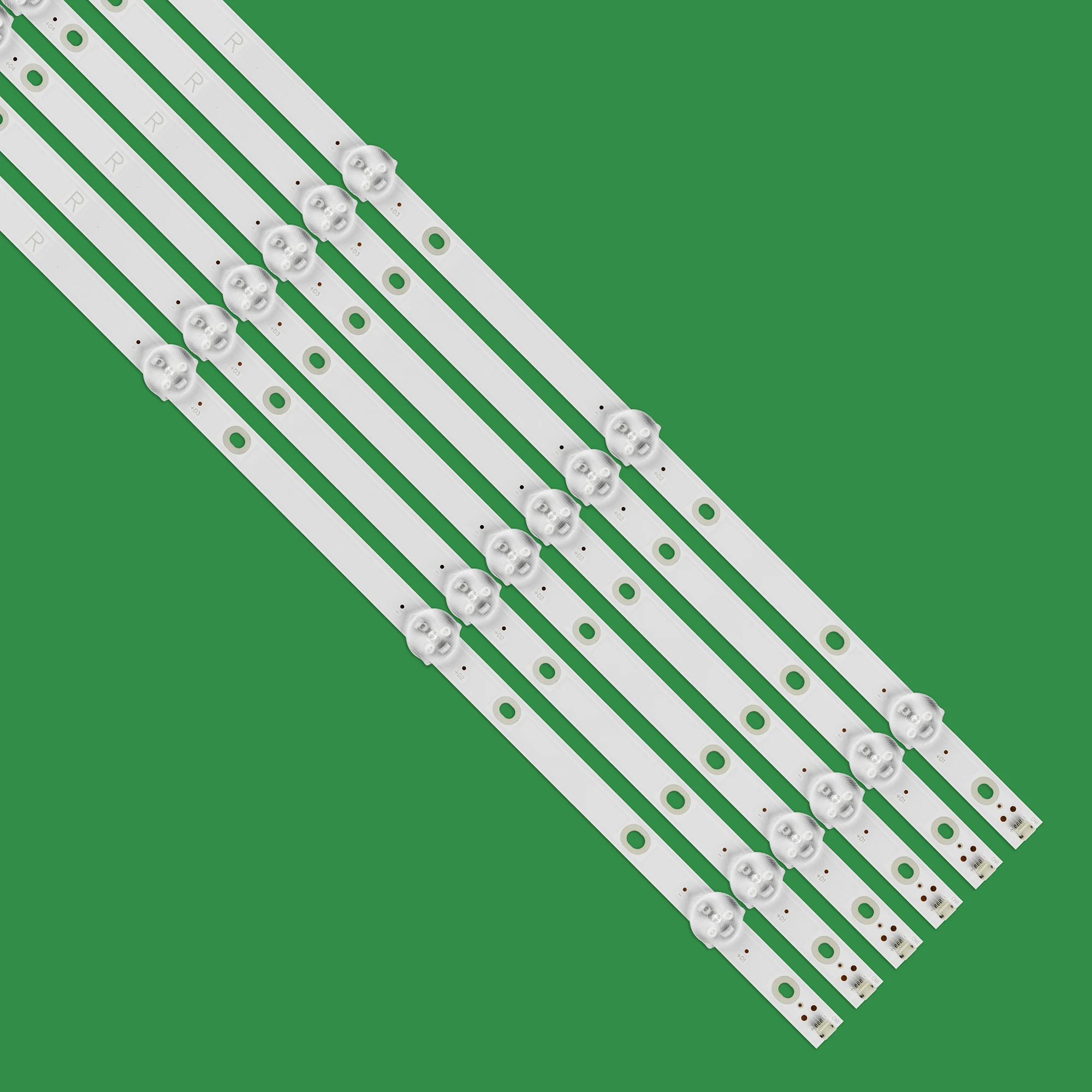 12pçs tiras de led para 55pus6162, 5555262, 556703, pus6753, empurrador de segundos vtransparentes, lb55073 segundos