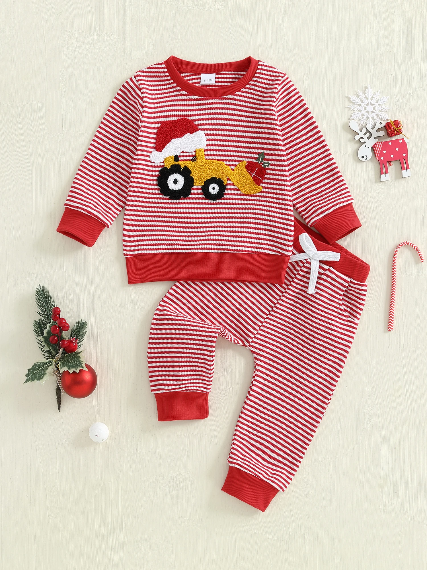 

Toddler Boy Winter Reindeer Print Hoodie and Jogger Set Christmas Outfit Long Sleeve Pullover and Elastic Pants 2 Piece