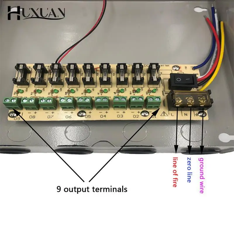 High Quality PCB Board Terminal 9/18-way Monitoring DC Power Supply Board For Switch Power Supply Electricity Current Wiring LED