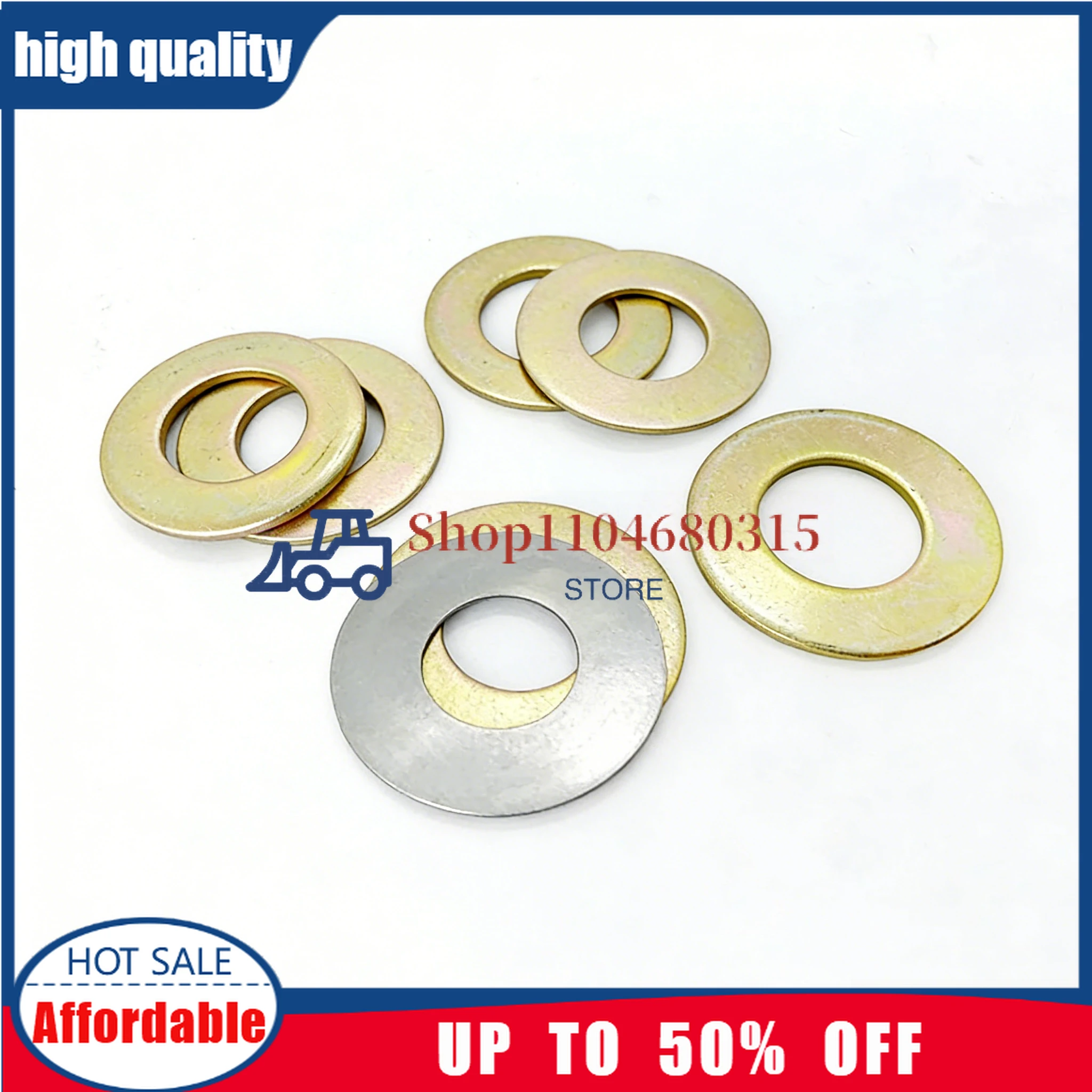 

10PCS HIGH QUALITY Metal Wear-resistant Iron Round Thickened Gap Steel Plate Pin Thin Gasket Material for Excavator Bucket Shaft
