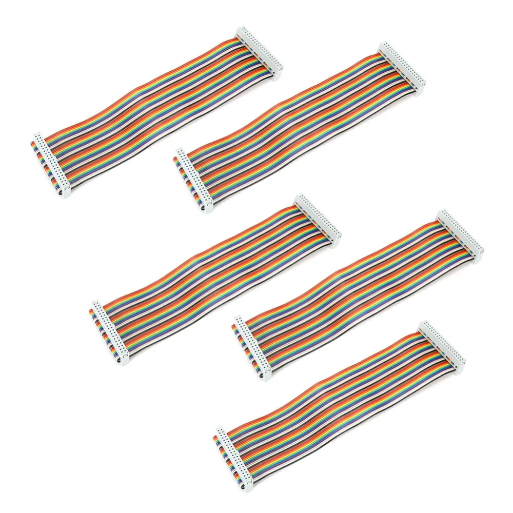 

5PCS Practical 20cm GPIO Cable Female To Female 40pin for Raspberry Pi Cable Flexible GPIO Wire for Raspberry Pi Projects