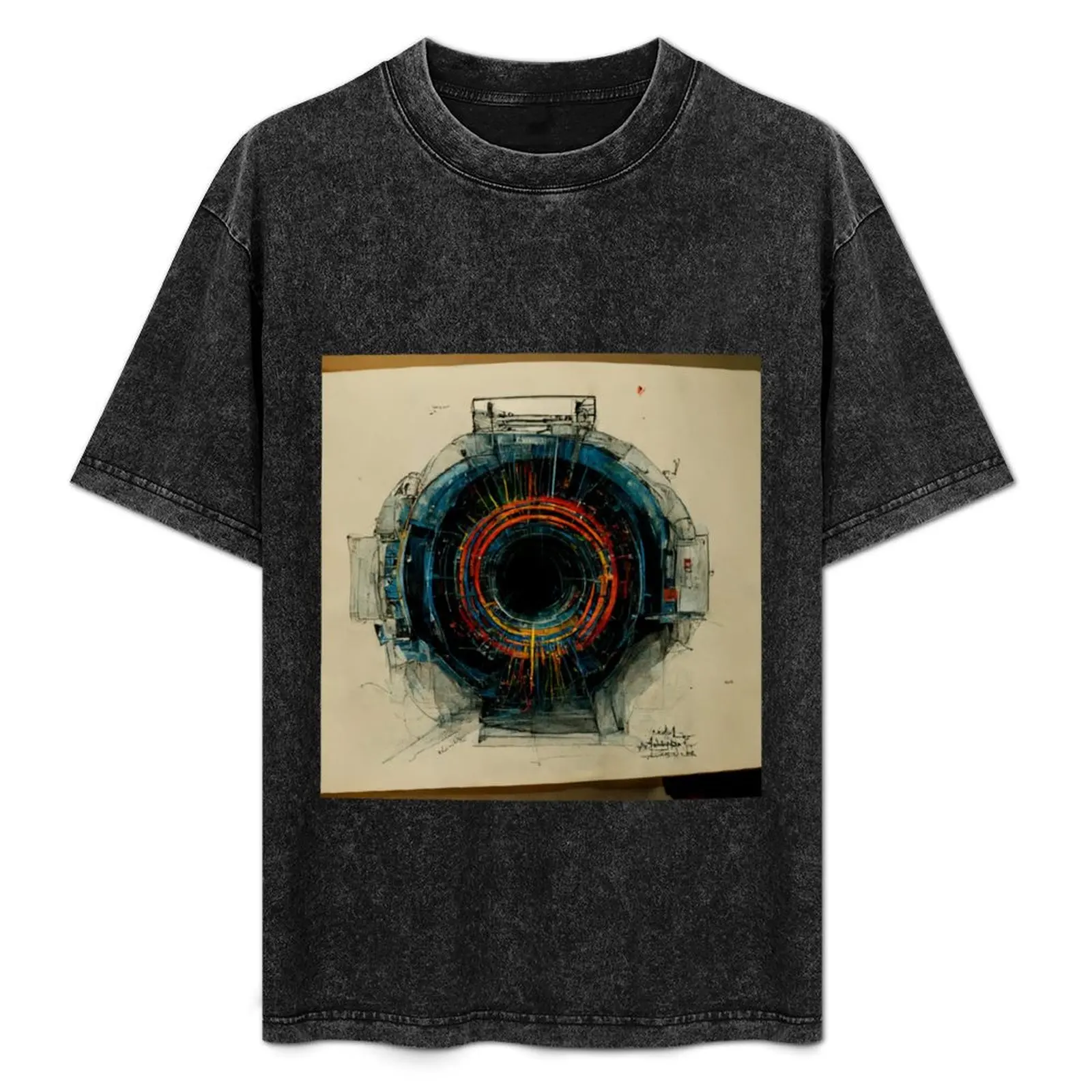 Camiseta Sketch Hadron Collider, camiseta de pesca de secado rápido