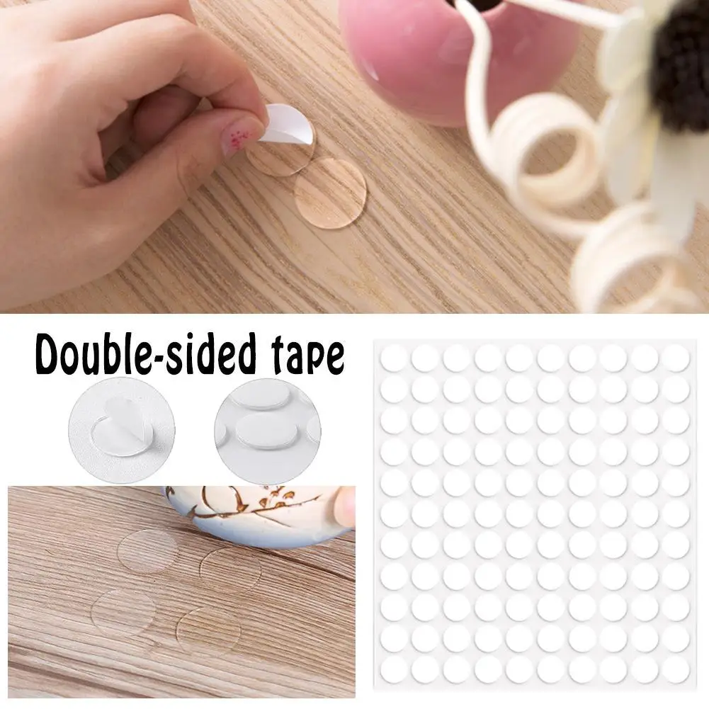 Double Sided Clear Sticky Removable Dots Stickers Round Putty Clear No Trace Sticky Tack For Festival Decoration 20mm/15mm C4C6