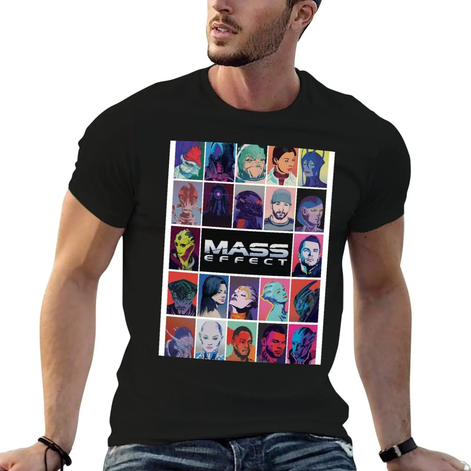 Mass Effect squad pop art inspired illustration T-Shirt Comfort Stretch Tee Shirt