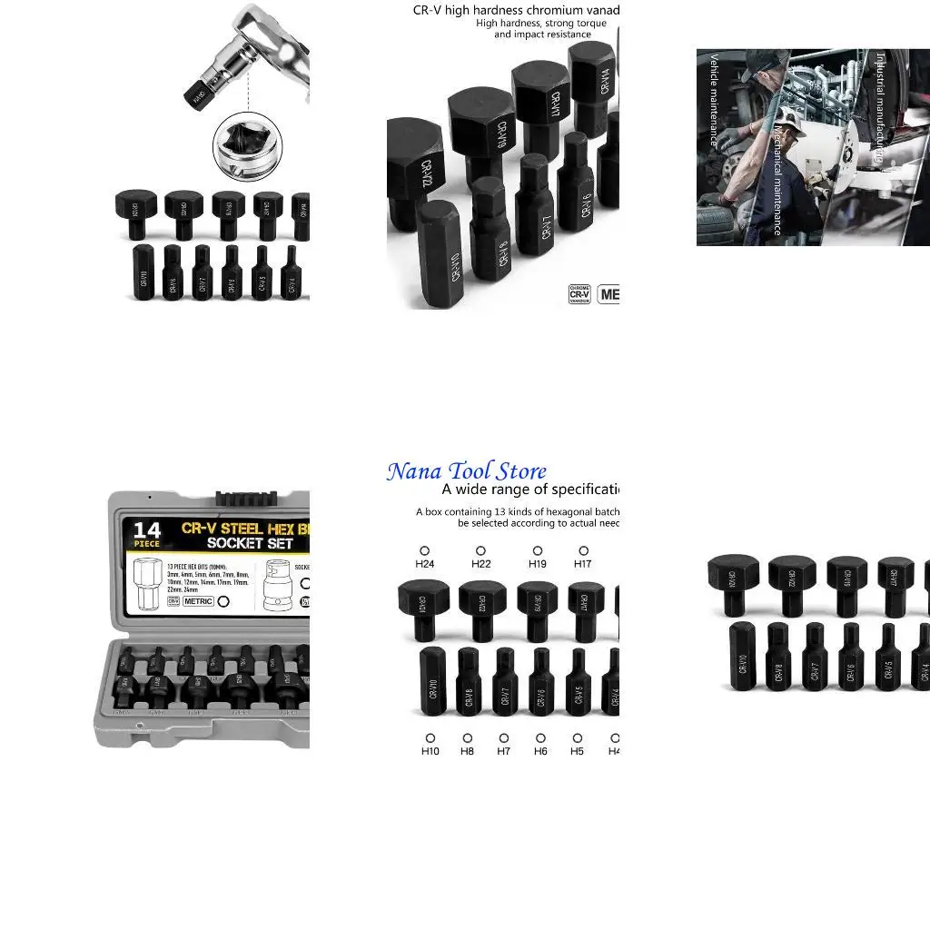 

31GJ Pneumatic Wrench Hexagonal Drive Bits Set Power Driver Drill Bit