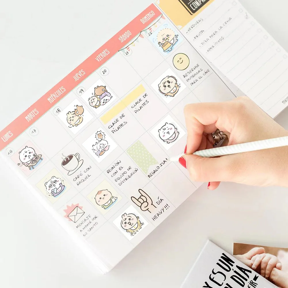 500 قطعة/لفة الكرتون Chiikawa لفة الكتابة على الجدران ملصق DIY بها بنفسك بولي كلوريد الفينيل محمول الشارات أعواد تزيين مكافأة الاطفال اللعب الهدايا #3