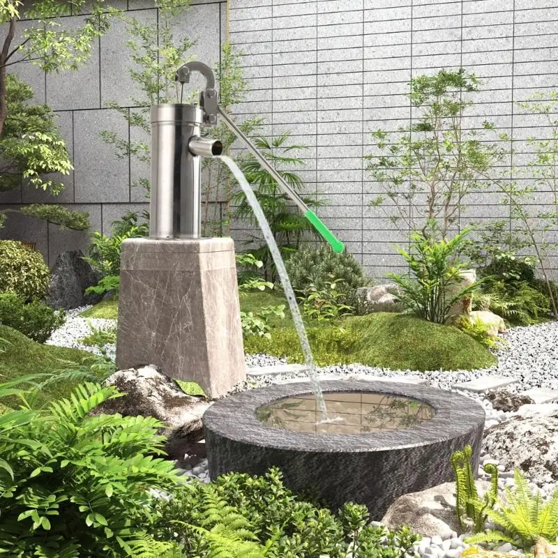 Heavy Duty Handheld Water Rusts Resistant Steel Manual Groundwater Metal for Outdoor Agriculture Maintenance Y4QC