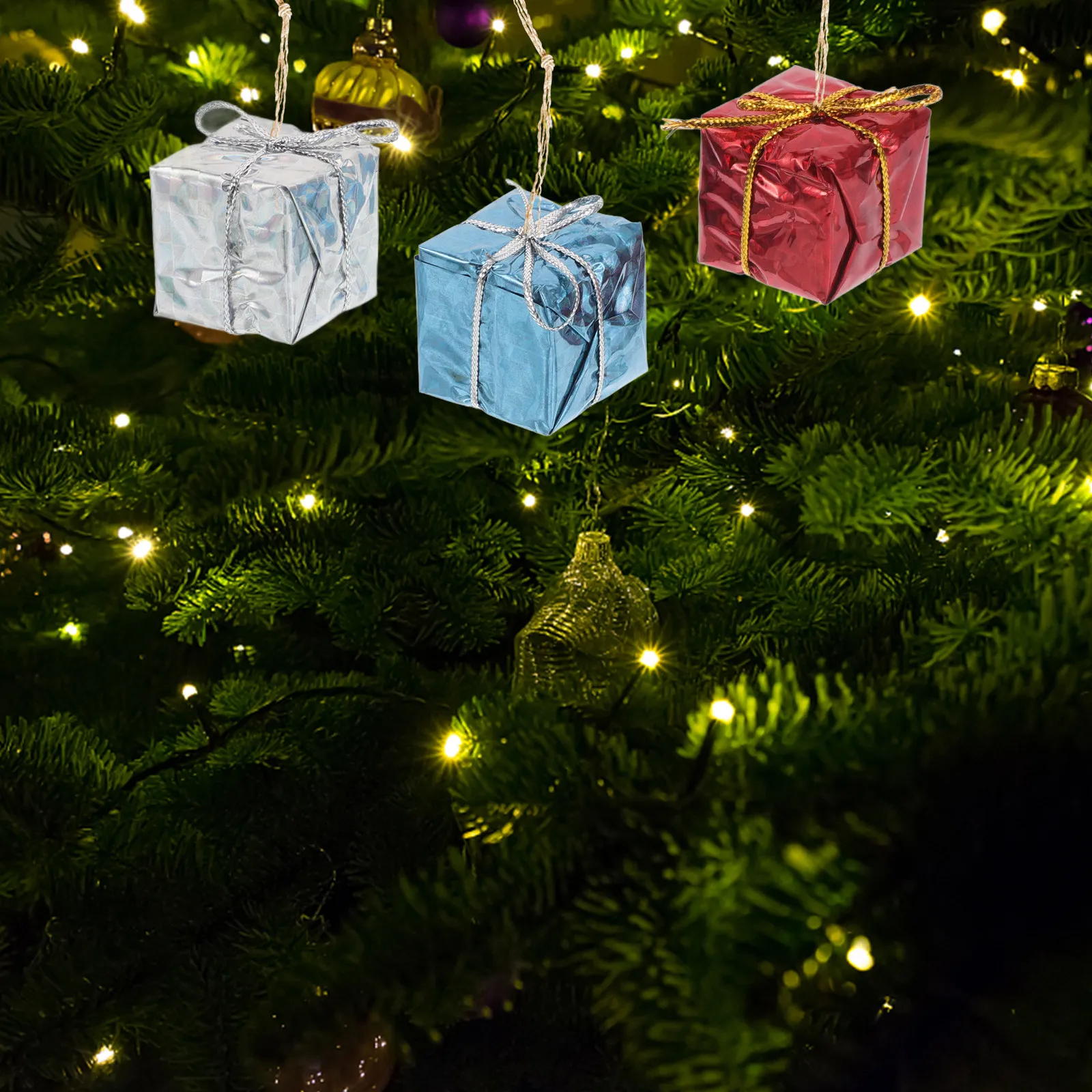 72Pcs Christmas Hanging Decorations Decorative Pendants Reusable Lightweight Xmas Tree Ornaments Home Party Holiday Gifts
