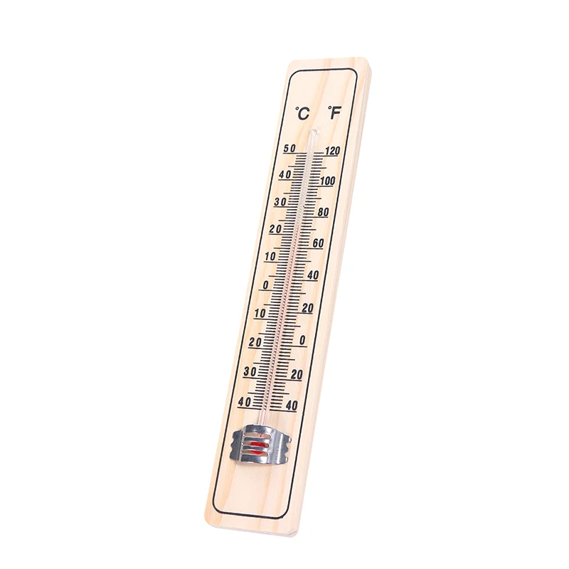 Wood Wall Hang Thermometer Indoor Outdoor Logger Meter Garden House Garage Garden Breeding Temperature Controller