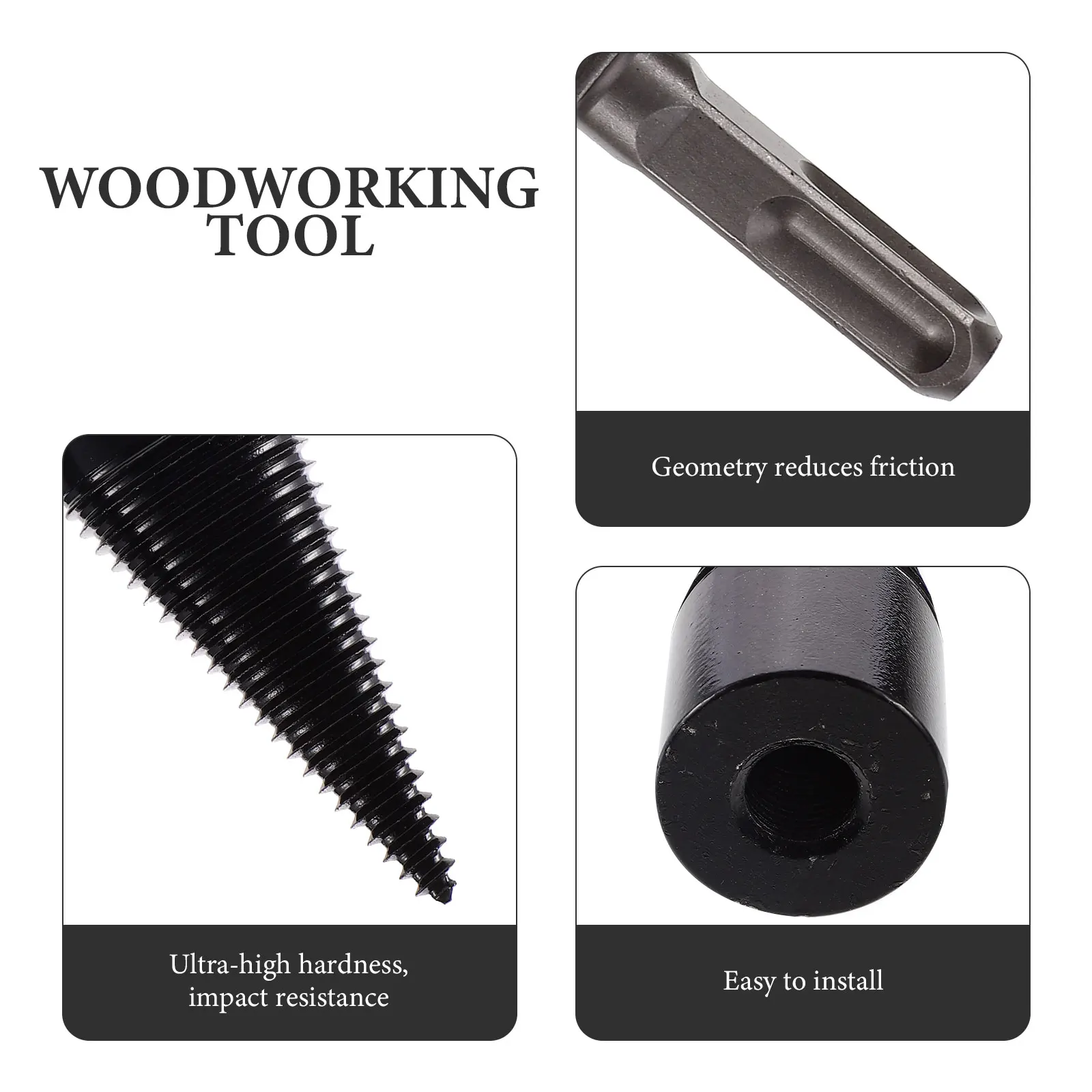 1 مجموعة 1 مجموعة الخشب الفاصل مثقاب الخشب الكربون الصلب الحطب تقسيم أداة سجل أوقد سداسية مستديرة مربع عرقوب مخروط بت ل