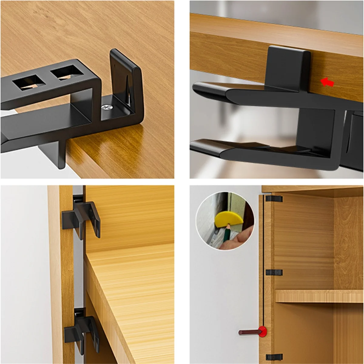HEIßER 15-20mm Kleiderschrank Schließen Bord Clip Holzbearbeitung Schließen Befestigungs Clip Zimmerei Schließen Feste Klemme Holz kennzeichnung Leuchte