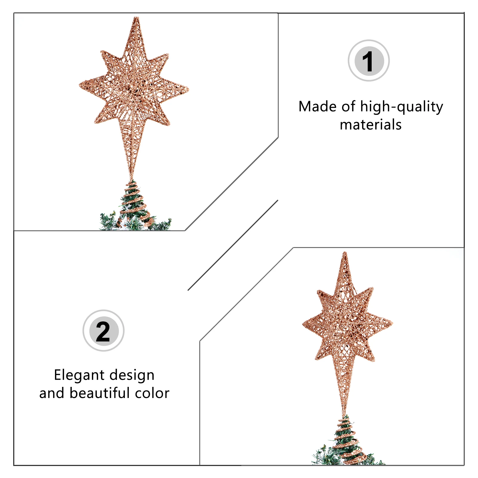 

Tree Top Star Topper Treetop Ornaments Holiday Toppers Christmas Decoration Outdoor