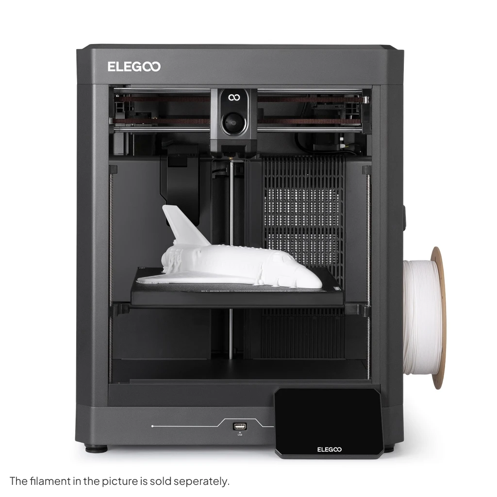 ELEGOO Centauri 2 – drukarka 3D FDM z podwójnym mechanizmem wytłaczania (1 wentylator), 121-punktowe, szybkie, w pełni automatyczne poziomowanie, objętość robocza 256x256x256 mm. — 2
