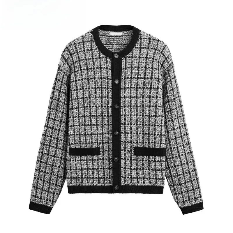 

Spring New Arrival Men's Long Sve Knitted round Ne Sweater with ket Straight Leg Knit Cardigan Casual Loose Fit Youth...