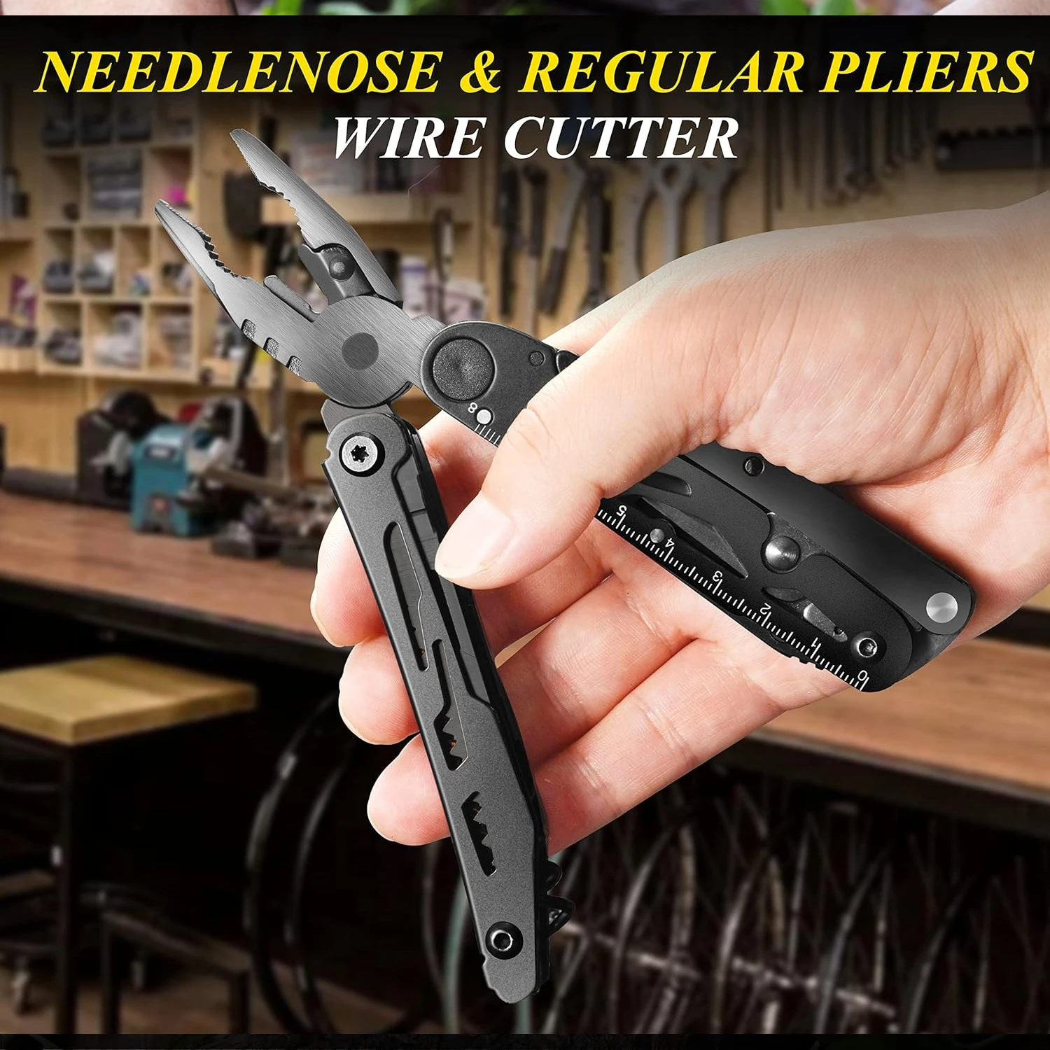 Stainless Steel Folding Pliers Functional Plier Hand Tools Plier Screwdriver Camping Gears Kit Outdoor Pocket Knife Multi-Tool