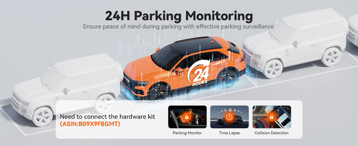 WOLFBOX G850 PRO 4K WIFI Spiegel Dash Cam mit ADAS und BSD 5,8 GHz WiFi Sprachsteuerung Auto DVR Rückspiegel 12 Zoll – Detail 6