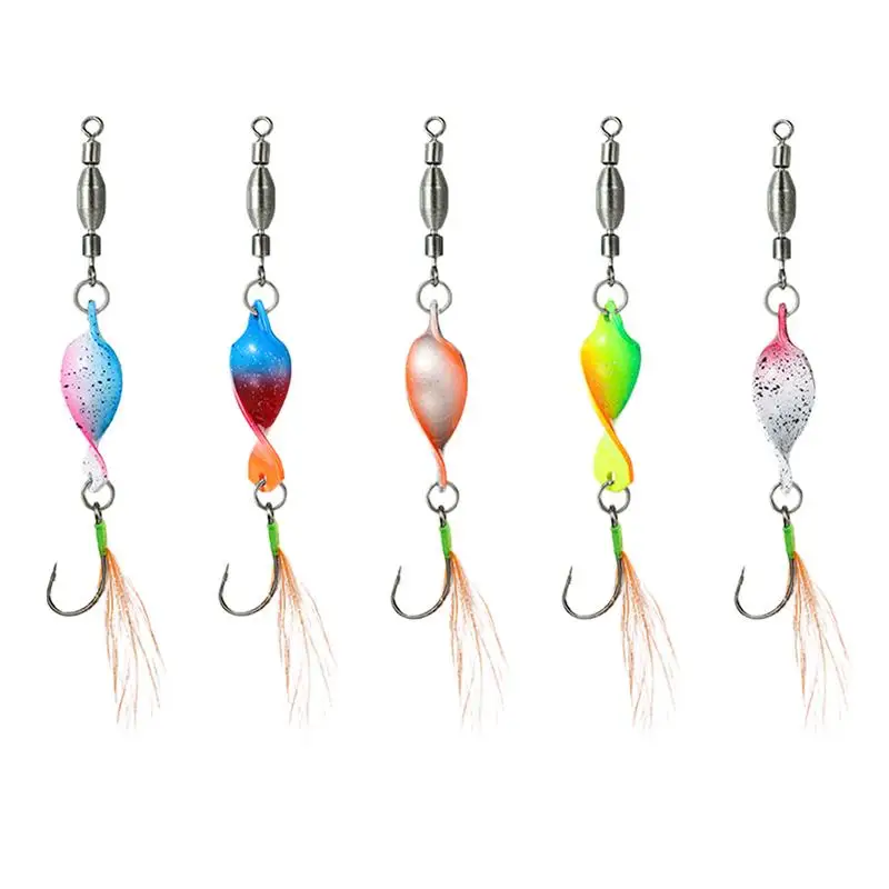 

Fishing Lures Spinner Baits Bass Lures Fish Hooks Spinner Baits 5 Pcs Sequin Swimbaits Fishing Hooks Bait Tackle Kit For Bass