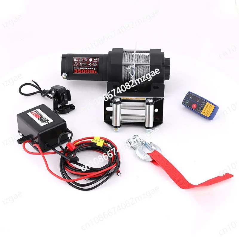 12V Off-road Vehicle Electric Winch 3500 Pound Steel Wire Winch Off-road Traction Self Rescue
