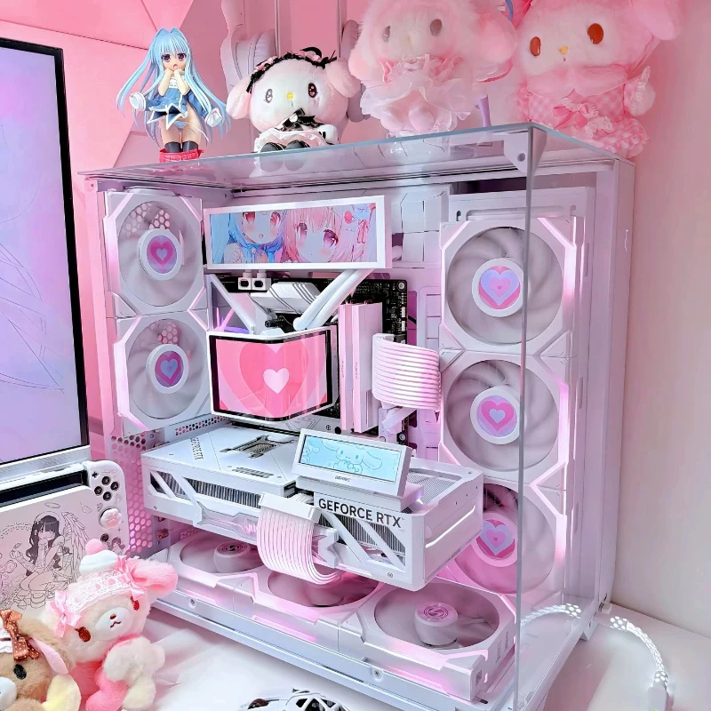 Pure white high-end sea view room computer host 9800X3D 5080 value desktop computer