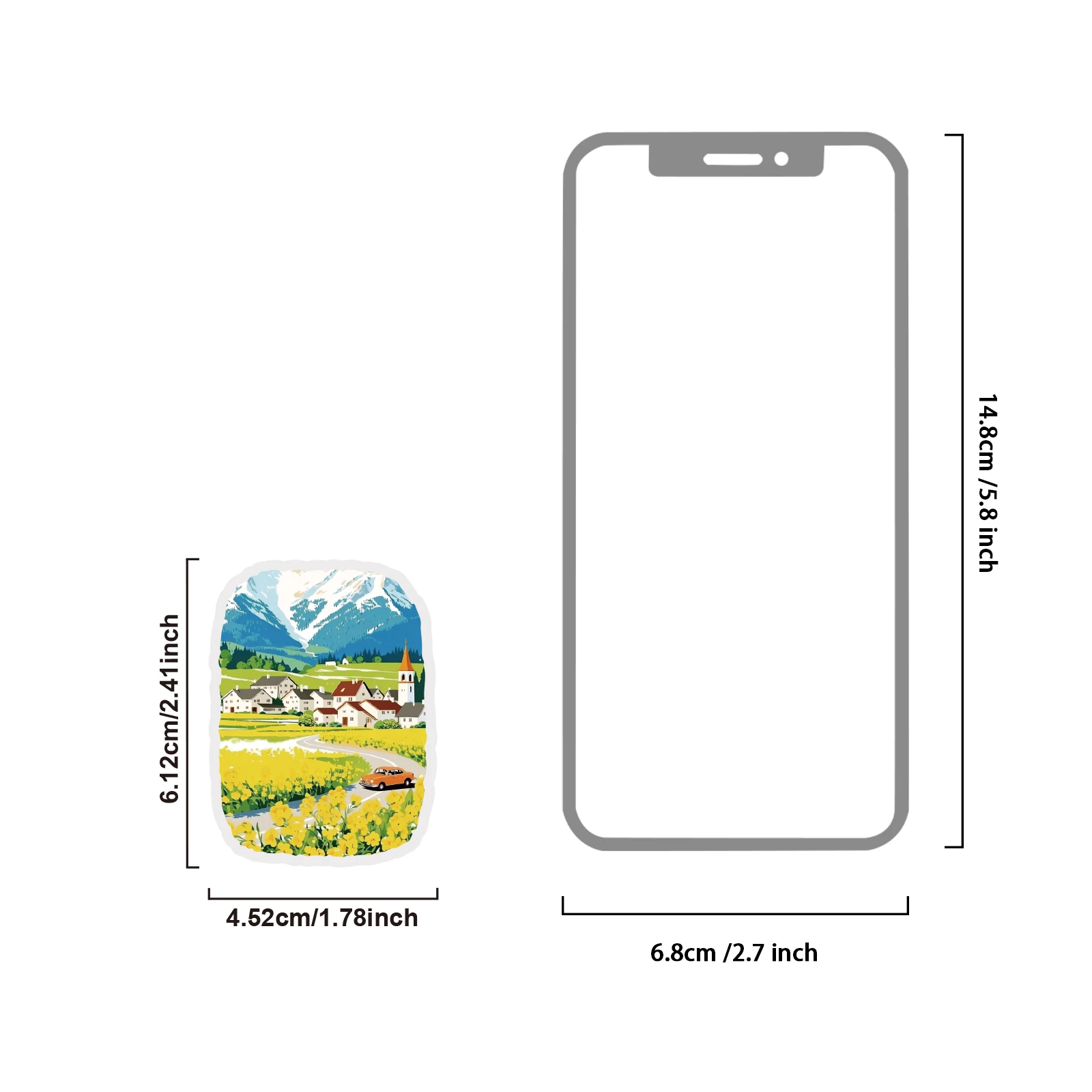 Etori Life 30Pcs Spring Rapeseed Flower Garden Stickers Landscape Journal Collage Material Suitable for Diy, Laptop, Skateboard, Suitcase, Guitar, Photo Album, Scrapbooking Supplies, Room Decoration, Birthday and Holiday Parties, Label Sealing, School Supplies, Artistic Aesthetics, Rich Colors, Great Stickers, Korean Stationery, Children's Stickers