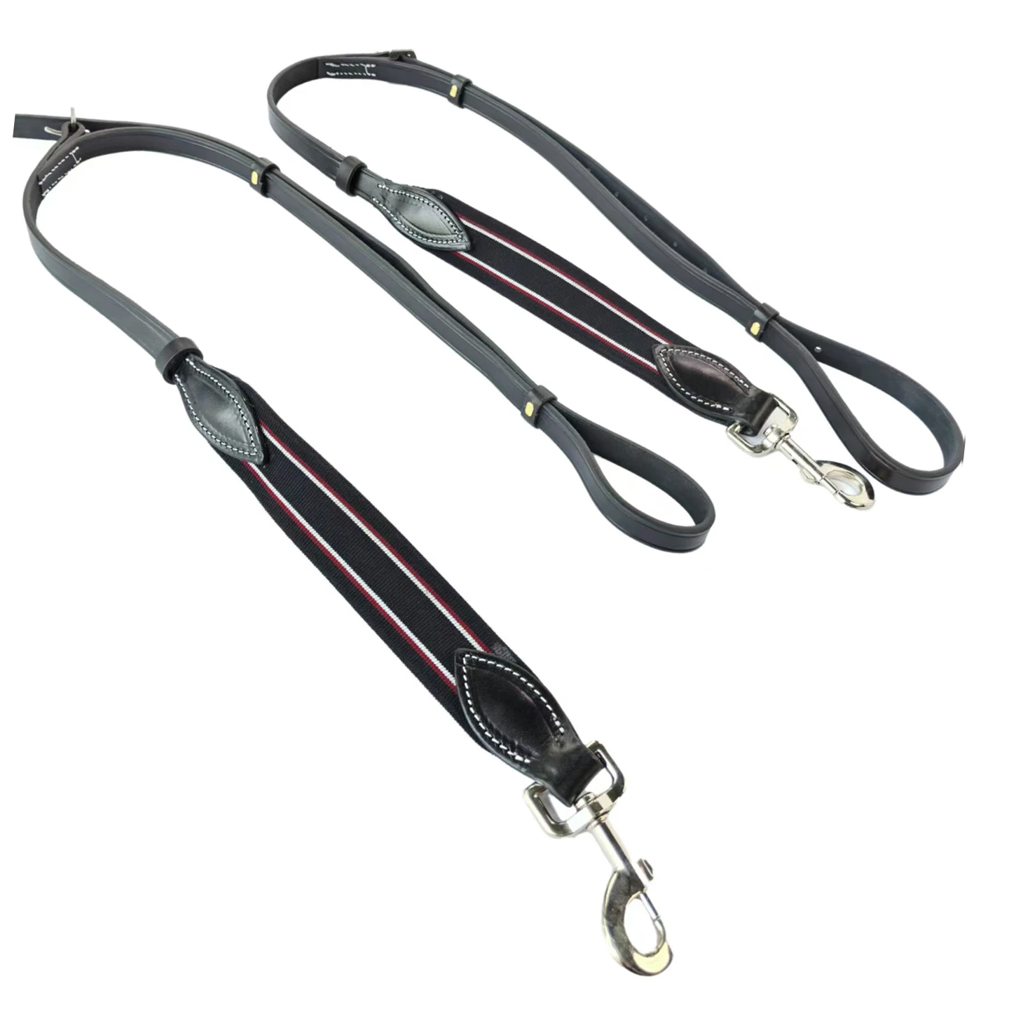 Riendas laterales de piel de vaca ecuestres, riendas de agua en inglés, riendas de entrenamiento, riendas de entrenamiento, suministros de arnés