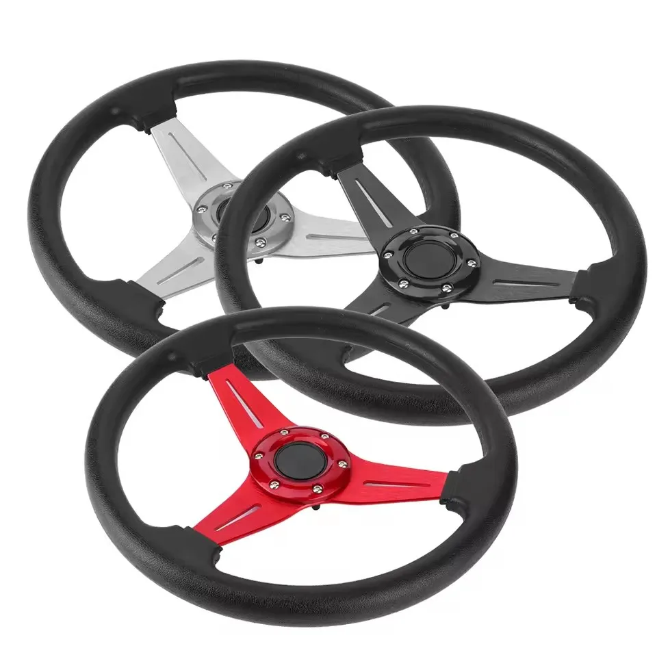 

350mm 14Inch Universal Sport Steering Wheel Aluminium+PU Drift Simulation Racing Game Steering Wheel