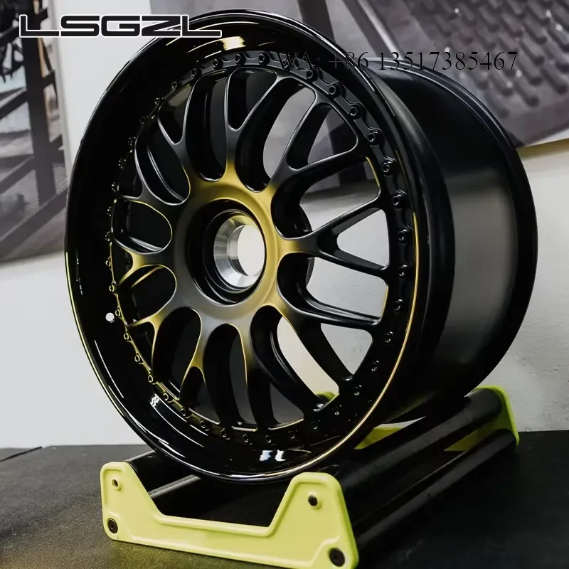 LSGZL 2 Pcs 19 20 21 22 24 26 Inch 5x114.3 5x120 Glossy Black Forged Luxury Wheels for RS3 RS4 G Class Maclaren 570 720