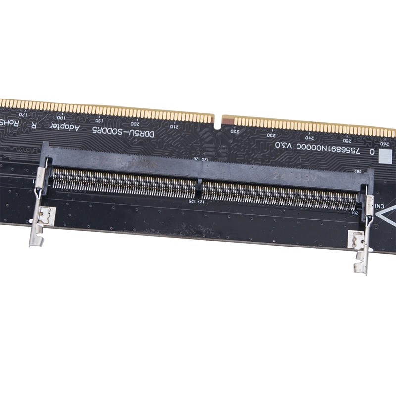 อะแดปเตอร์ DDR5แล็ปท็อปเป็นหน่วยความจำสำหรับเดสก์ท็อปแล็ปท็อป DDR5อะแดปเตอร์แปลงหน่วยความจำหน่วยความจำแบบถอดประกอบกับ SO-DIMM สำหรับคอมพิวเตอร์พีซี