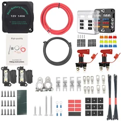 Ensemble de citations de charge fendue sensible à la tension, sac à dos en V pour camping-car, voitures, montres, yacht, cuiseur vapeur, banque de batterie intelligente, isolateur, 110Amp, 12V