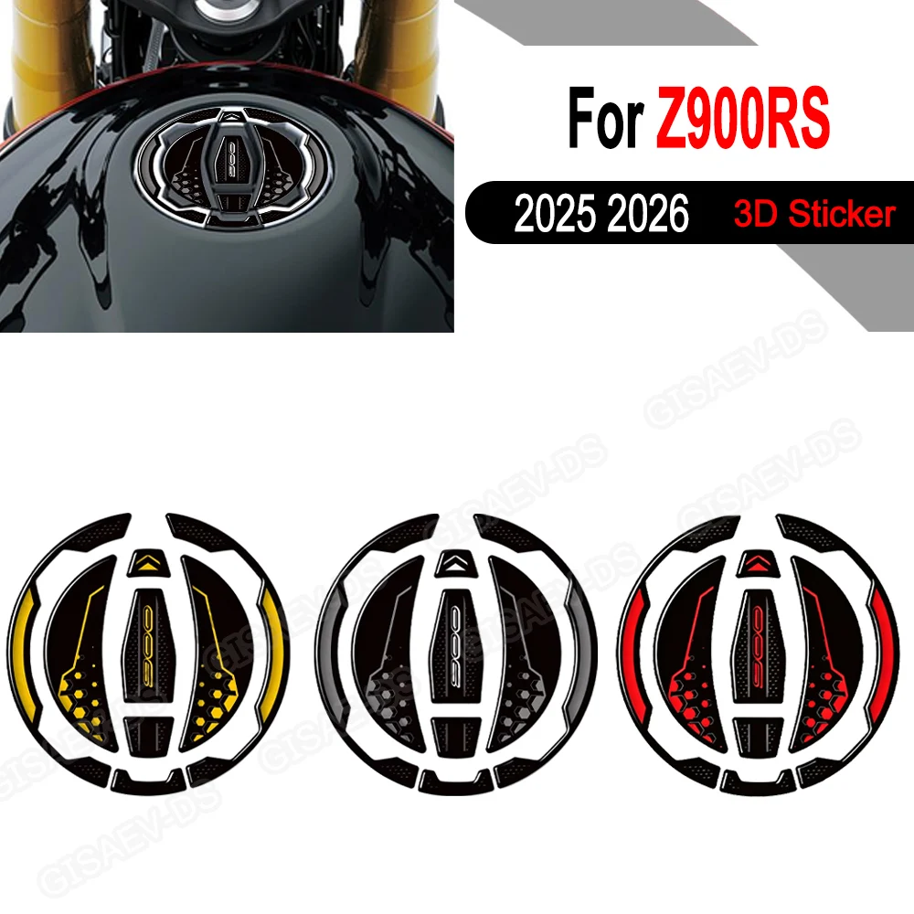 For Z900RS Z900 RS Z 900 Cafe SE ABS 3D Motorcycle Fuel Tank Cap Sticker Protection Decal 2017 - 2021 2022 2023 2024 2025 2026