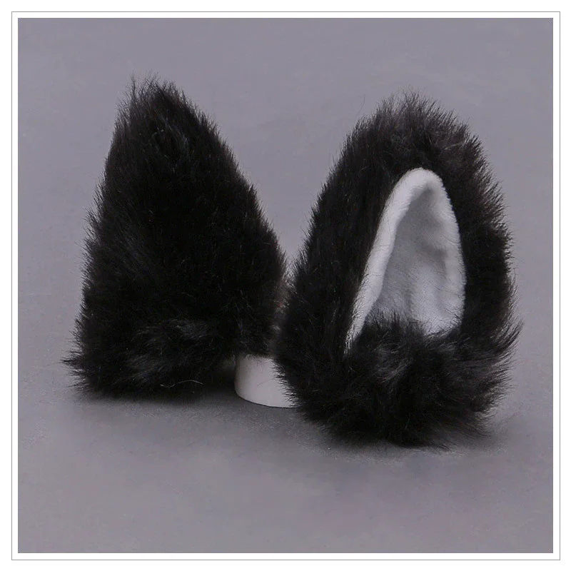 2025 New Anime Lolita Plush Cat Ear Hairpins Cute Cosplay Faux Fur Fox Ears Hair Clip Halloween Hair Clip Party Props