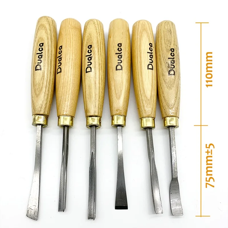 6pcs/set woodworking carving knives and chisels