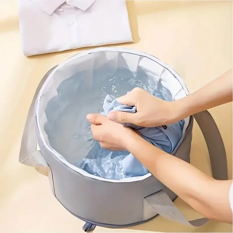 Collapsible Foot Soaking Bucket Household Foot Wash Basin Travel Portable Foot Bath Tub Dormitory Collapsible Wash Basin