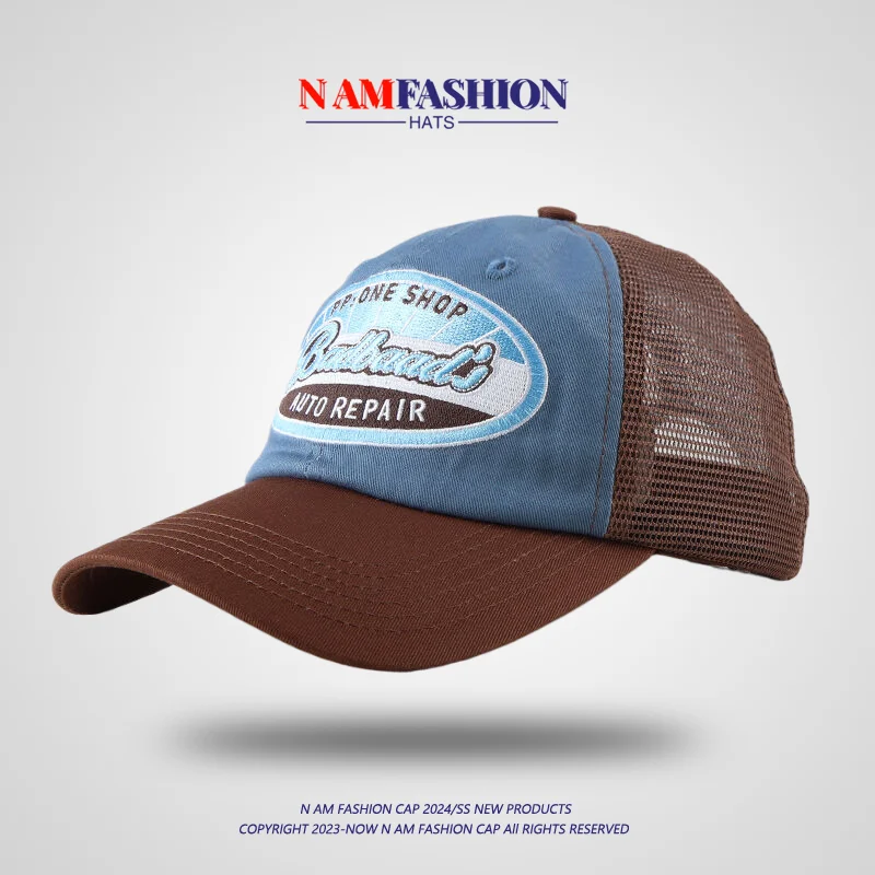 

Same Street Fashion Letters Embroidered Mesh Baseball Cap Mesh Cap Men's and Women's Summer Peaked Cap