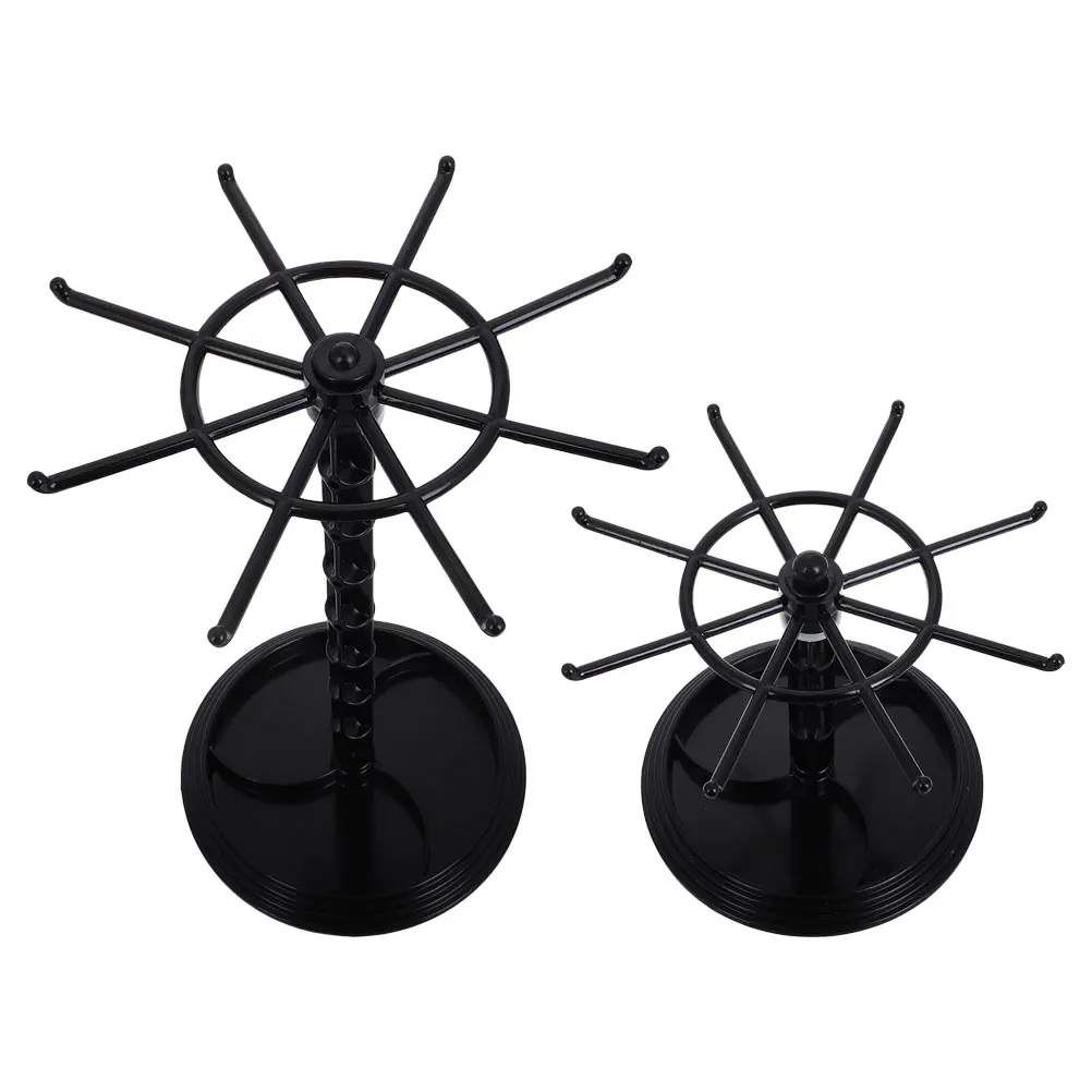 

2Pcs Rotating Jewelry Stand Keychain Display Small Organizer Rack Desktop Storage for Home Office Jewelry Keychain Holder
