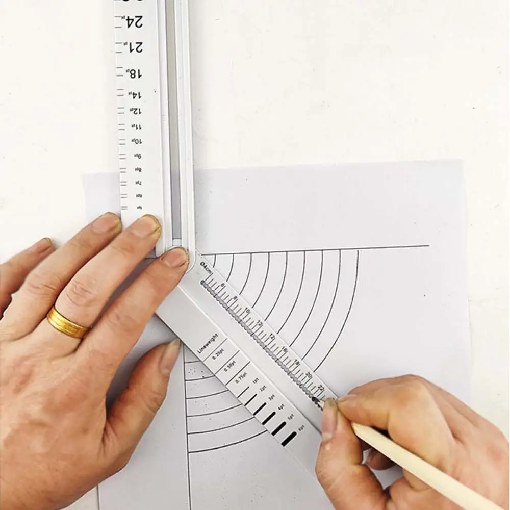 Règle de dessin circulaire géométrique, règle pliante, mesure d'angle, outil de proximité, dessin mathématique