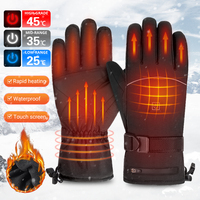 Skiing Heated Gloves Winter Warm Gloves Outdoor Non-slip Heated Gloves Waterproof Touch Screen Motorcycle Cycling Gloves