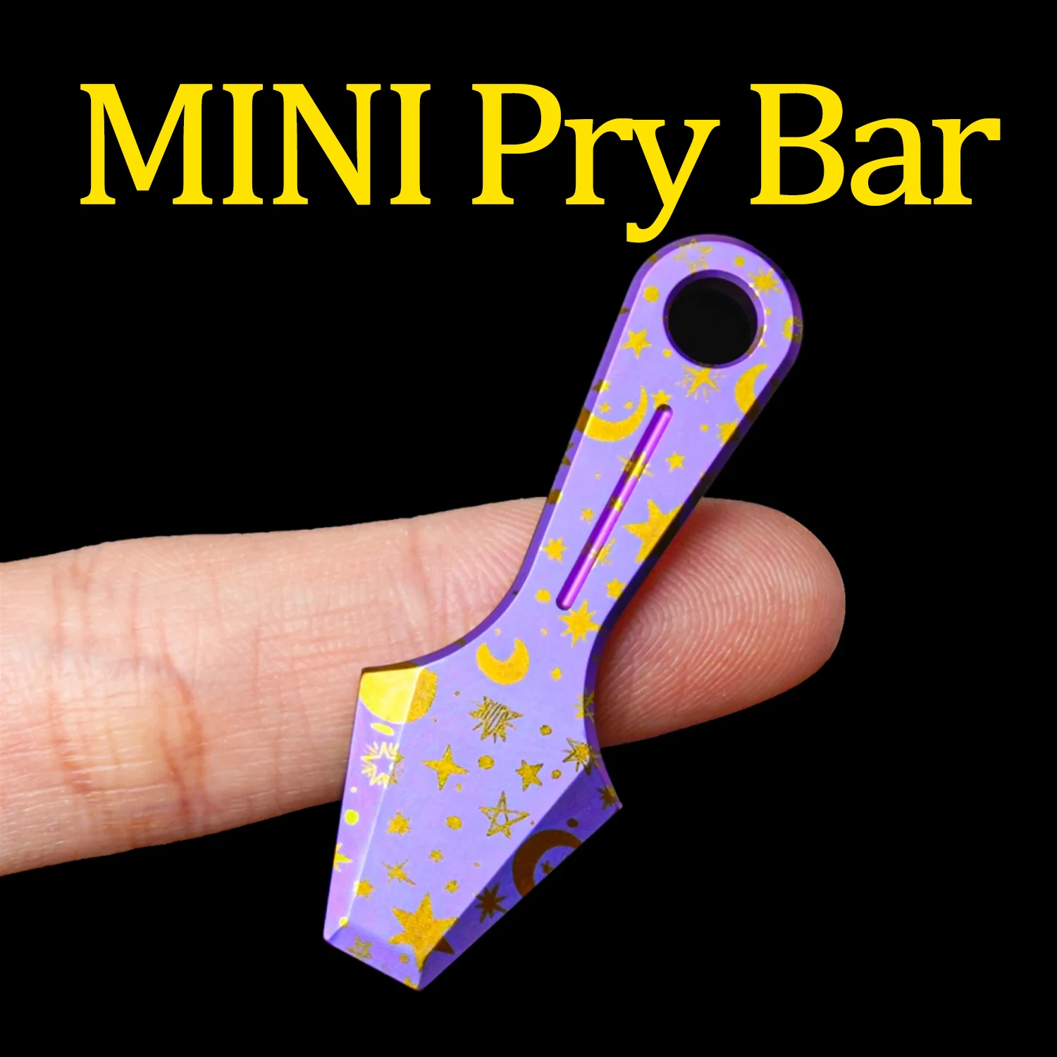 Mini Titanium Alloy Pry Bar EDC Fashion Purple Multifunctional Pendant Pocket Tool Outdoor Bottle Opener Exquisite Gift