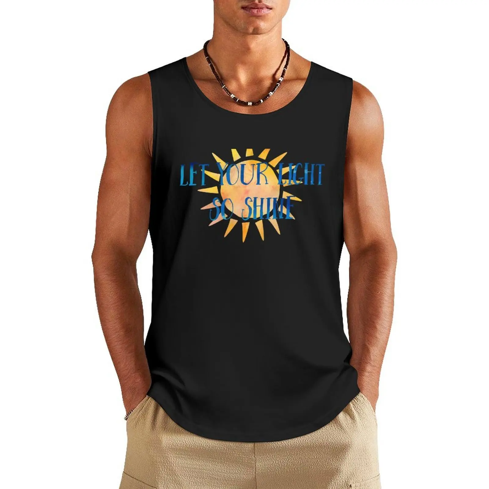 

Let Your Light So Shine Tank Top summer 2025 anime gym Vest male