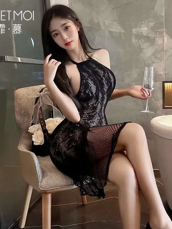 Elegancka atmosfera miłość żakardowa sukienka siateczkowa seksowna bielizna seksowna czysta pożądanie bez siodła perspektywa pokusa sukienka urocza 1 szt.