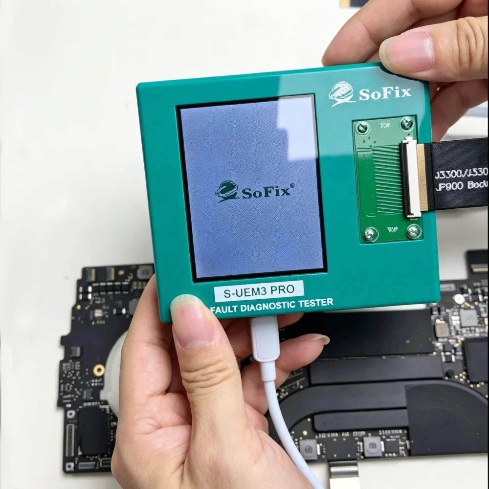 Ulepszony tester diagnostyczny Sofix S-UEM3 PRO USBC EDP do diagnostyki usterek płyty głównej i logiki dla MacBooków 2016-2025 — zdjęcie produktu 2